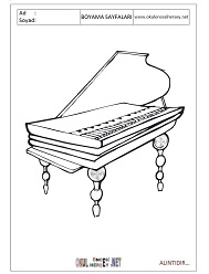 Piano boyama sayfaları 